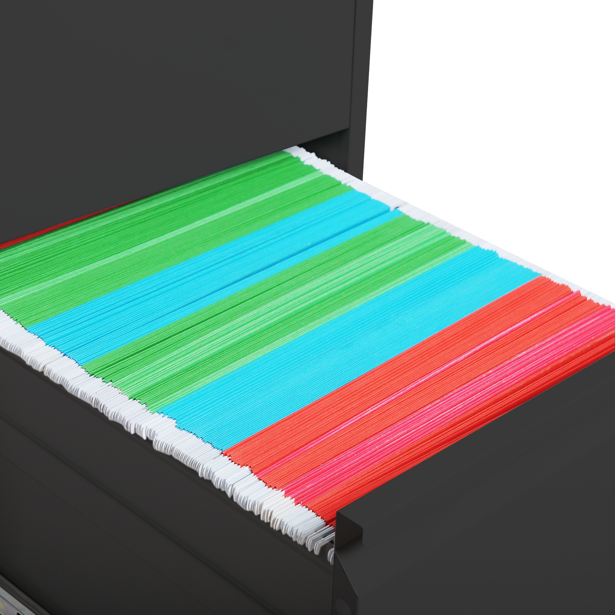 Alt View 5. GOODSILO - Locking Vertical File Cabinet for Office & Home Organization - 3 Drawers - Black.