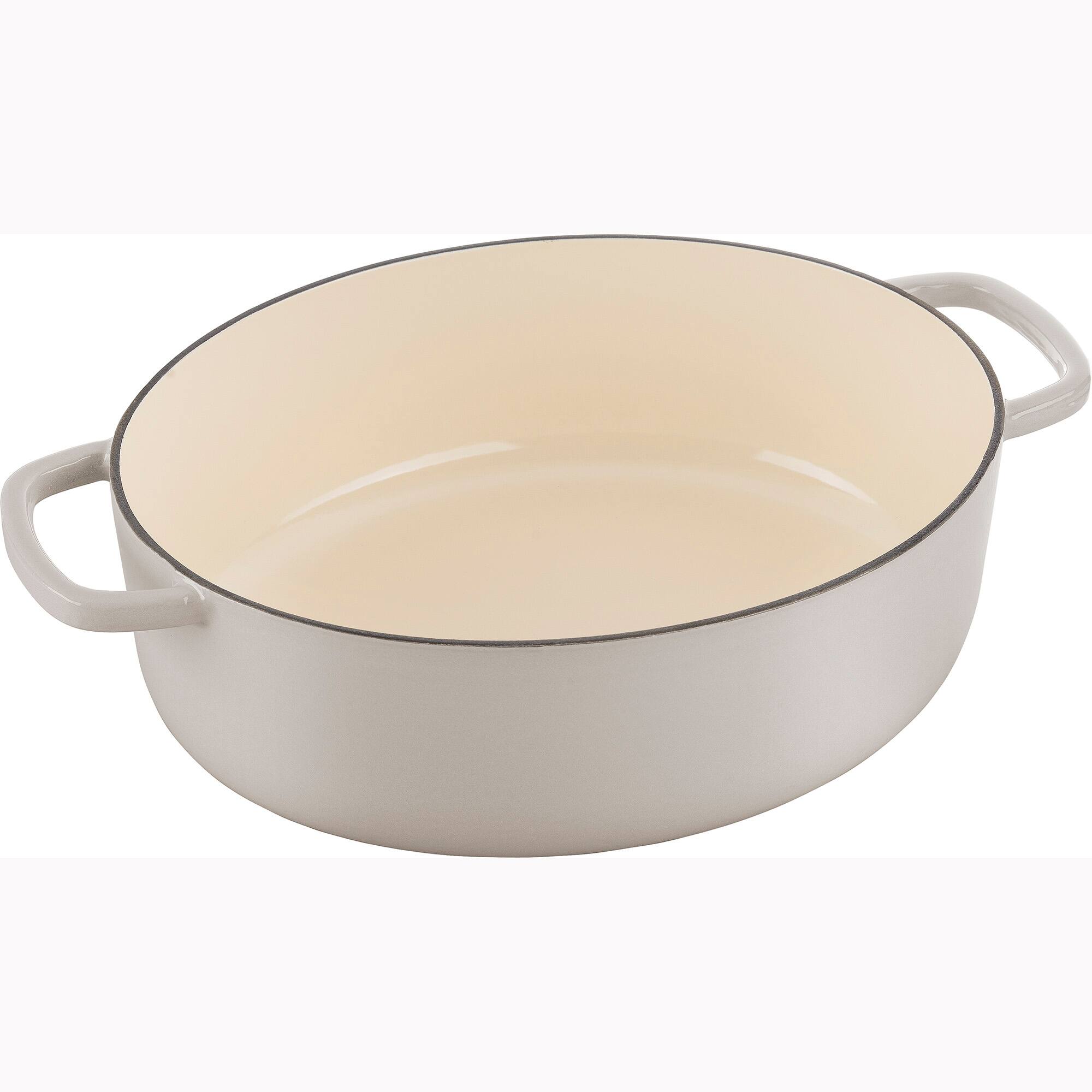 Alt View 4. Ballarini - Ballarini Bellamonte Cast Iron 4.75-qt Oval Dutch Oven - Crema White - White.