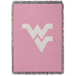 Chad & Jake - West Virginia Mountaineers Woven Blanket - Pink