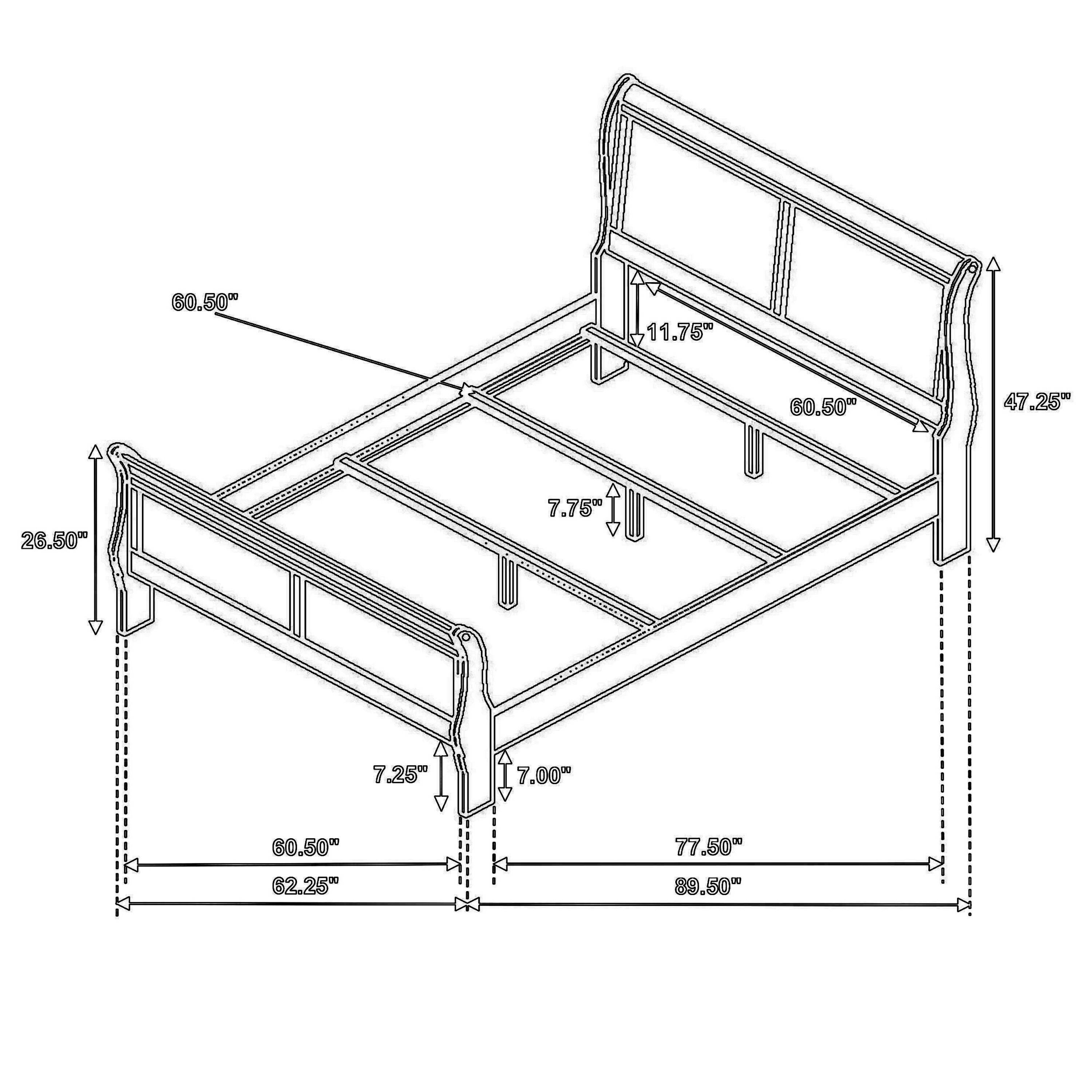 A 60.50" x 11.75" x 60.50"  
57.26"  
A 26.50" x 7.78" x 7.25" x 7.00"  
k V 60.50" x 62.25" x 77.50" x 89.50"
