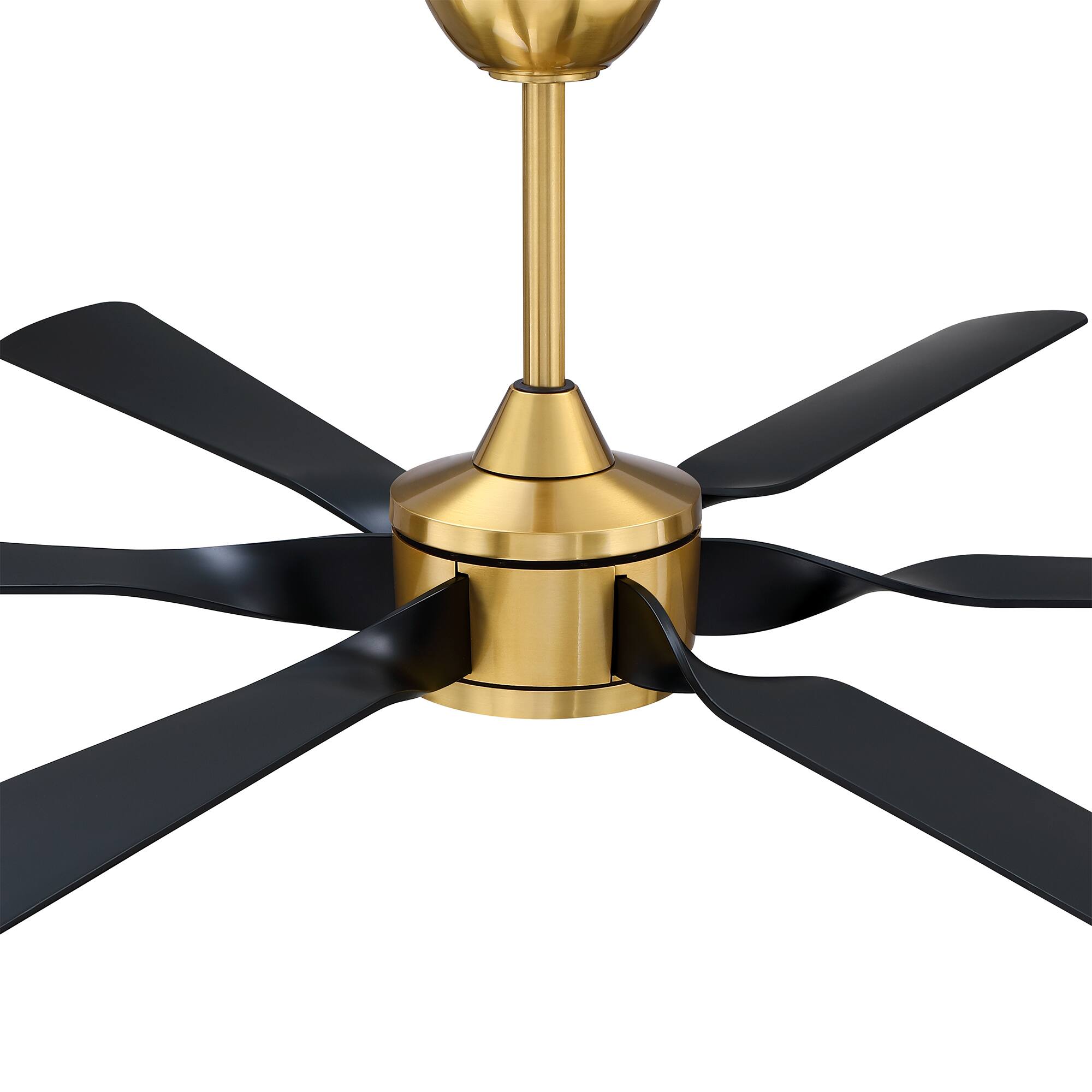 Alt View 7. Parrot Uncle - 60-Inch Modern DC Motor Ceiling Fan with Dimmable LED Light and Remote - Gold.