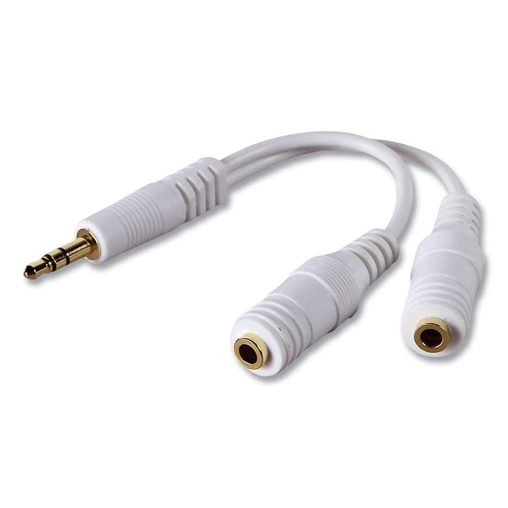 Belkin - F8V234 Speaker and Headphone Splitter - White