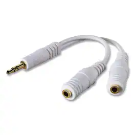 Belkin - F8V234 Speaker and Headphone Splitter - White