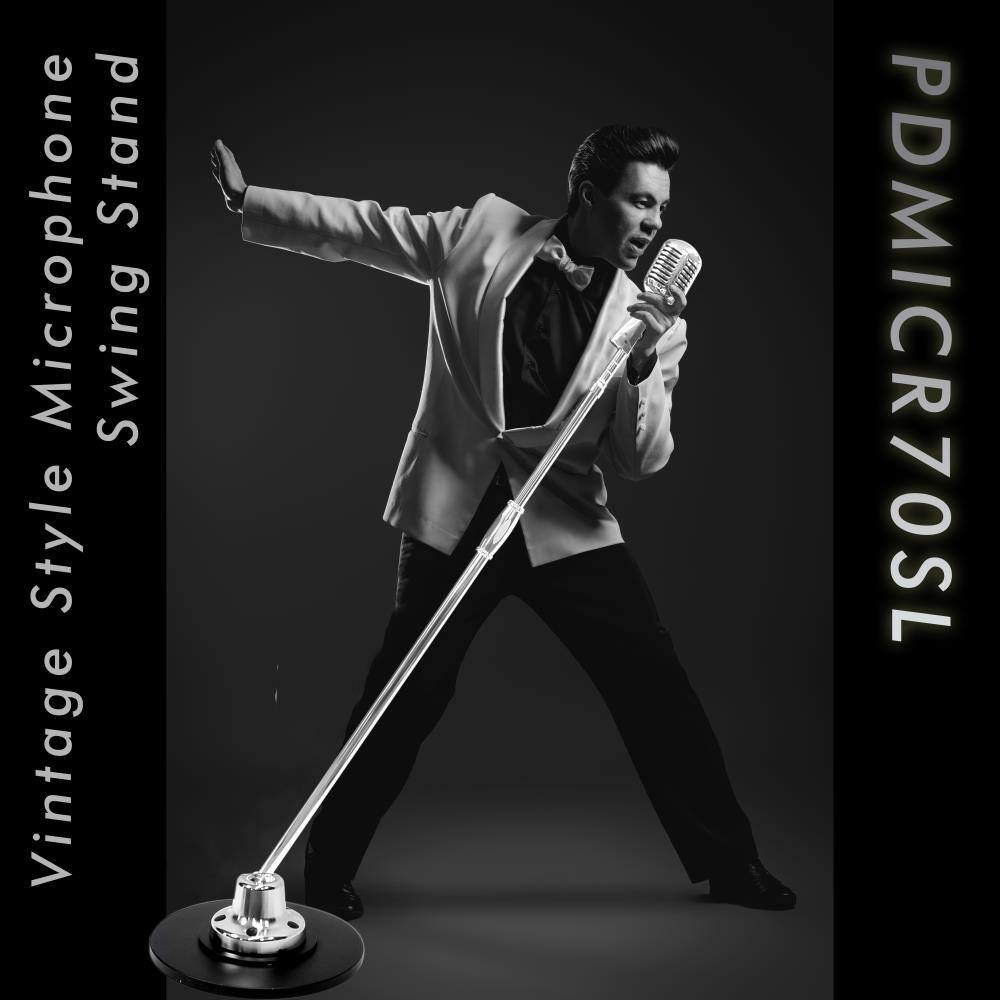 Vintage Style Swing Microphone Stand  
PDMICR70SL