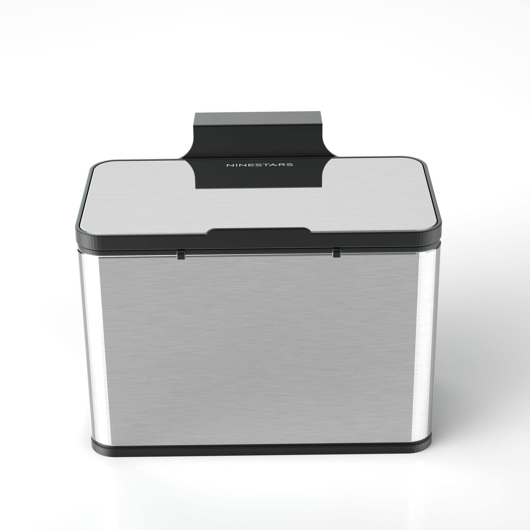 Front. Nine Stars - Kitchen Compost Caddy Trash Can 0.8 Gallon.