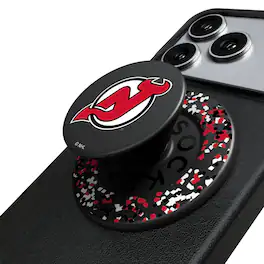 Keyscaper - New Jersey Devils Confetti Magnetic Phone Grip & Stand - No Size - Black