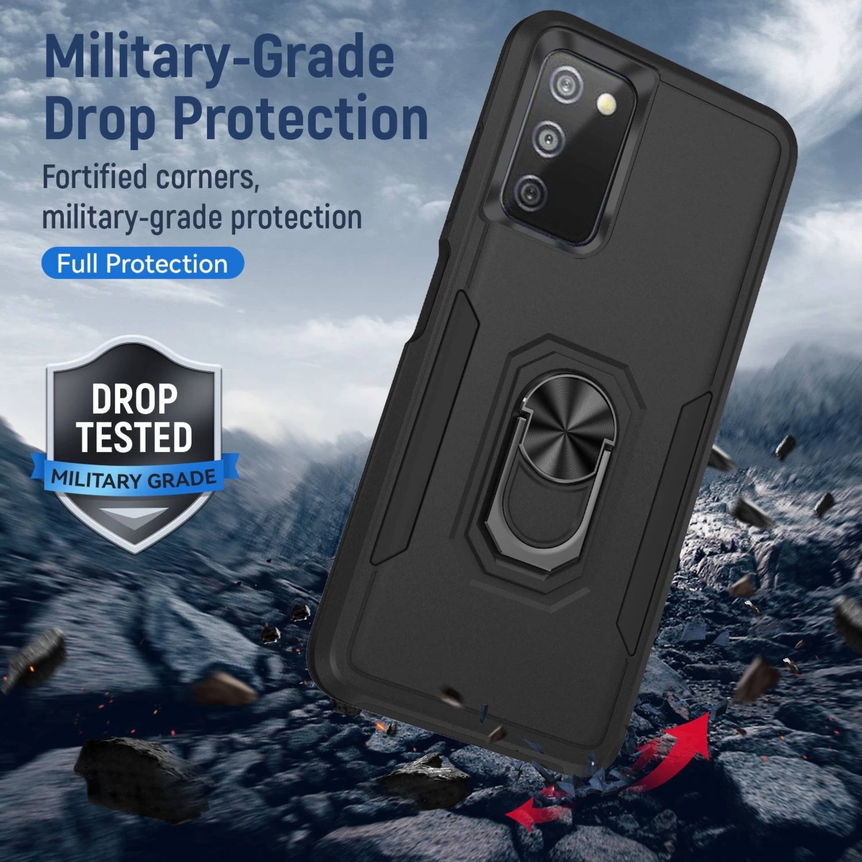Military-Grade Drop Protection  
Fortified corners, military-grade protection  
Full Protection  

DROP TESTED  
MILITARY GRADE