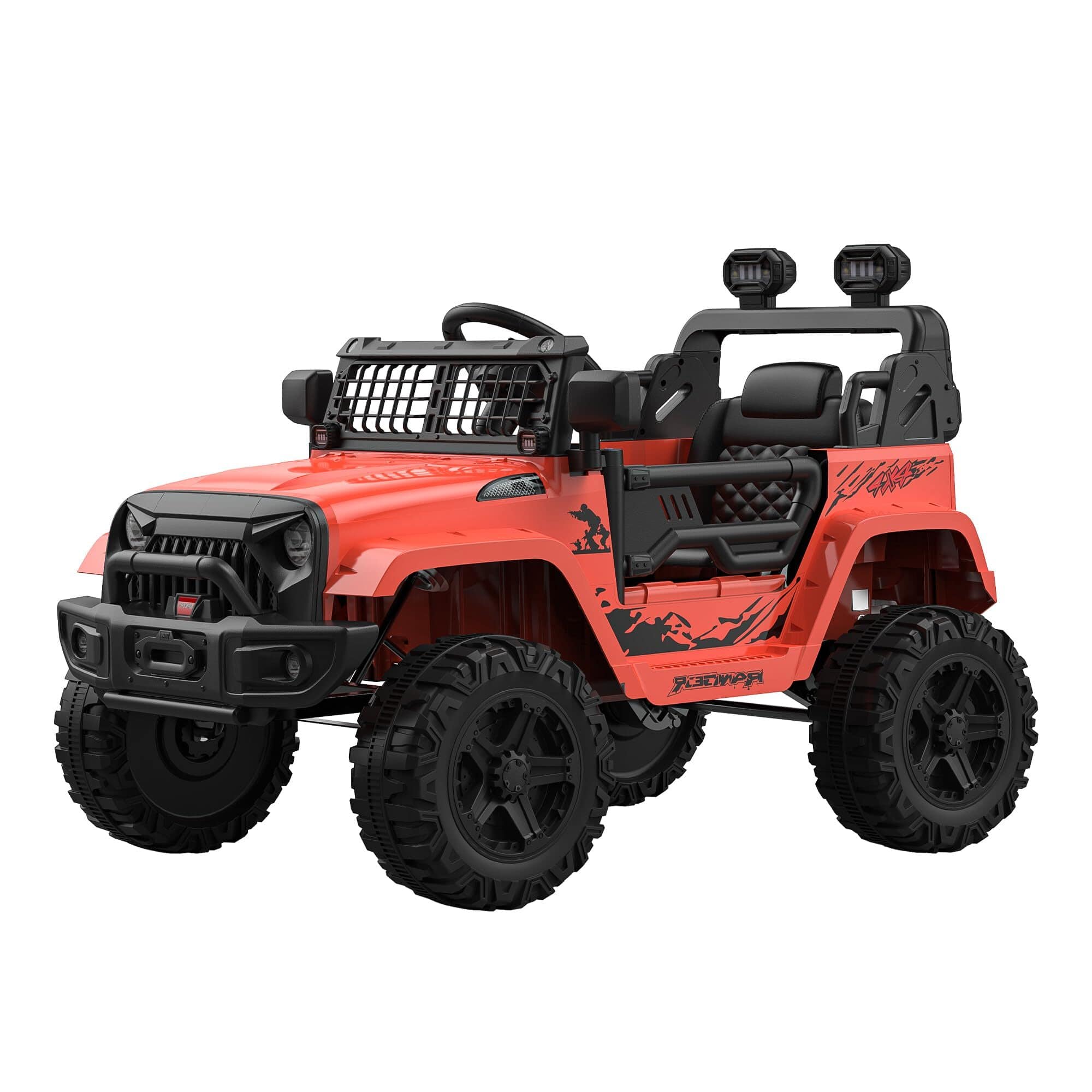 Acekool - Kids Ride on Truck, 12v Battery Powered Electric Vehicle for Kids - Red