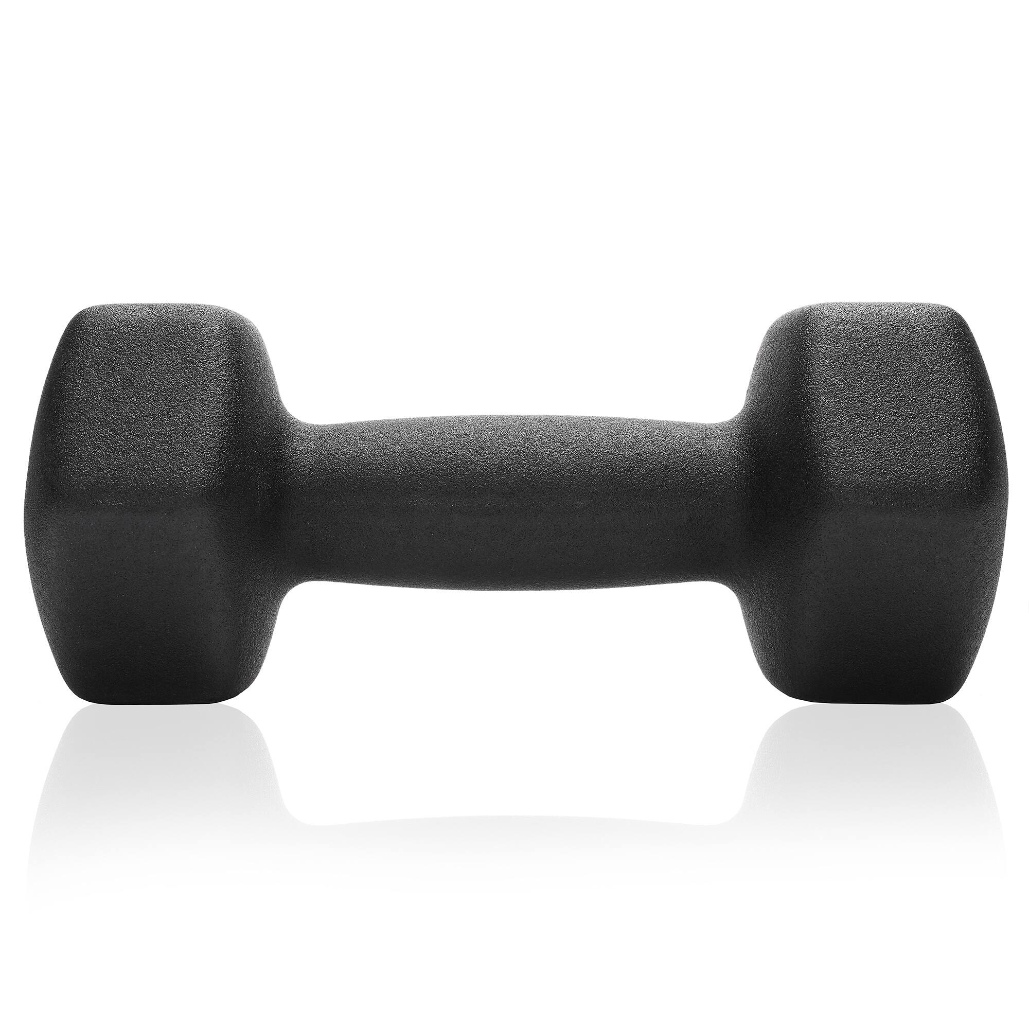 Alt View 1. Philosophy Gym - Neoprene Dumbbell Hexagon Hand Weights - Set of 2 - Strength Training - Black.