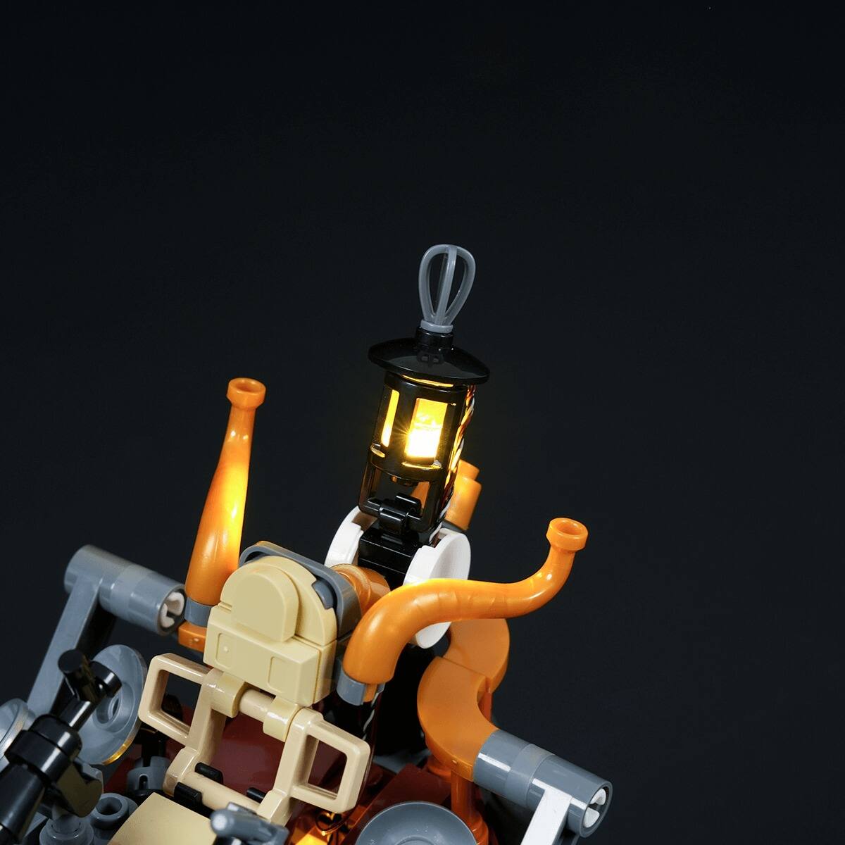 Alt View 9. Lumibricks - Steampunk Mechanical Elephant Building Set, 1055-Piece Collectible Model with LED Lights for Adults 16+.