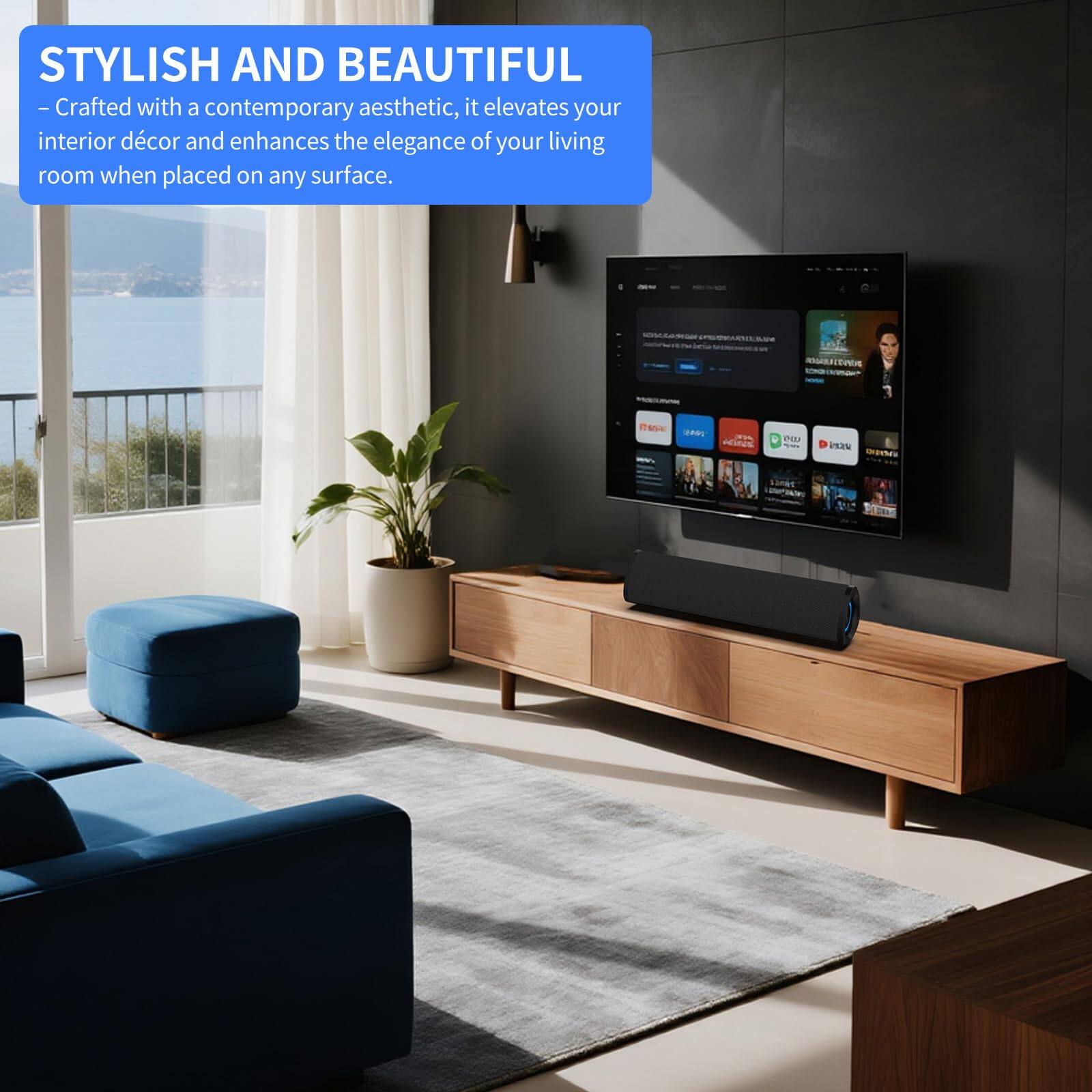 STYLISH AND BEAUTIFUL  
- Crafted with a contemporary aesthetic, it elevates your interior décor and enhances the elegance of your living room when placed on any surface.