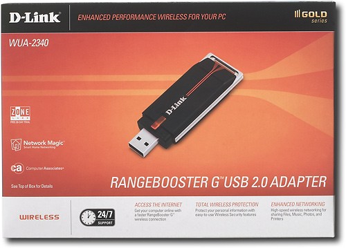 Best Buy: D-Link 802.11g RangeBooster G USB Network Adapter WUA-2340