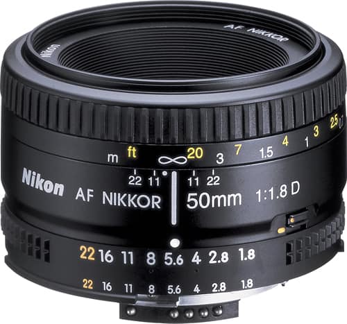 Best Buy: Nikon AF NIKKOR 50mm f/1.8D Standard Lens Black 2137