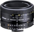 Front Zoom. Nikon - AF NIKKOR 50mm f/1.8D Standard Lens - Black.