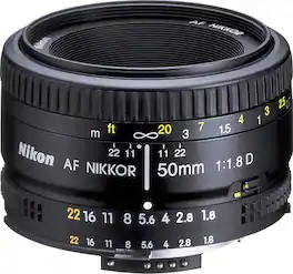 Nikon - AF NIKKOR 50mm f/1.8D Standard Lens - Black