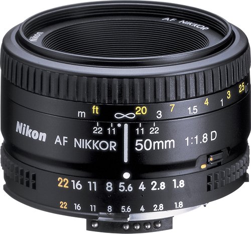 Nikon AF NIKKOR 50mm f/1.8D Standard Lens Black 2137 - Best Buy