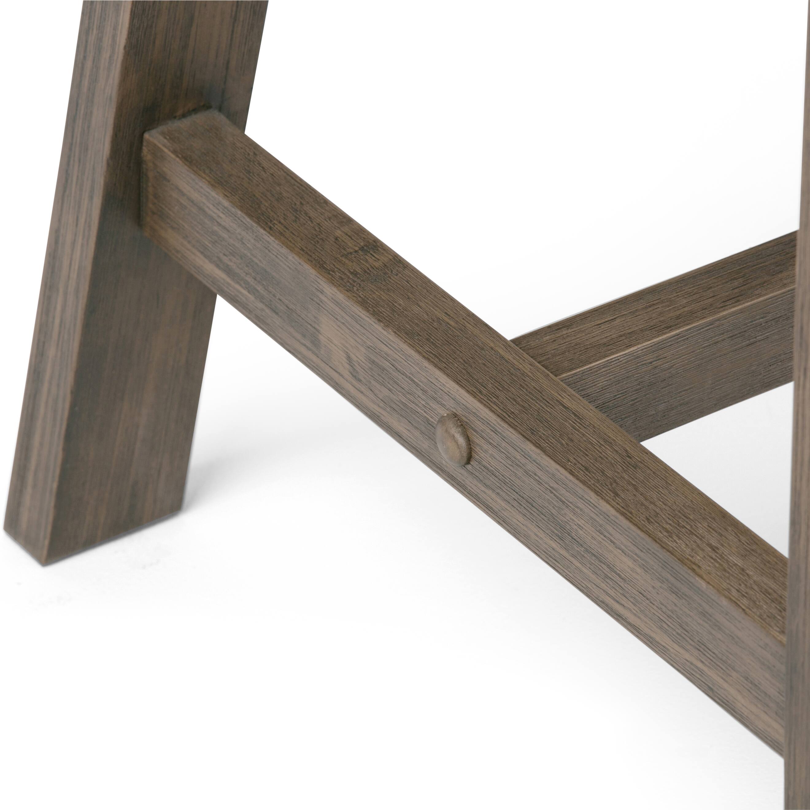 Alt View 2. Spaco - Spaco Industrial Computer Desk, Solid Wood 60 Inch Driftwood Finish, Keyboard Tray, Trestle Desk, for Home Office - Dark Brown.