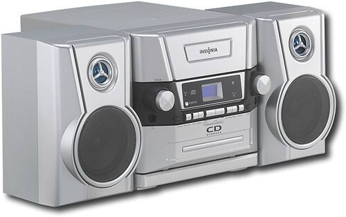 Angle Standard. Insignia® - 5-Disc CD Bookshelf System.