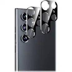 Angle. SaharaCase - ZeroDamage Camera Lens Protector for Samsung Galaxy S23 Ultra (2-Pack) - Black.