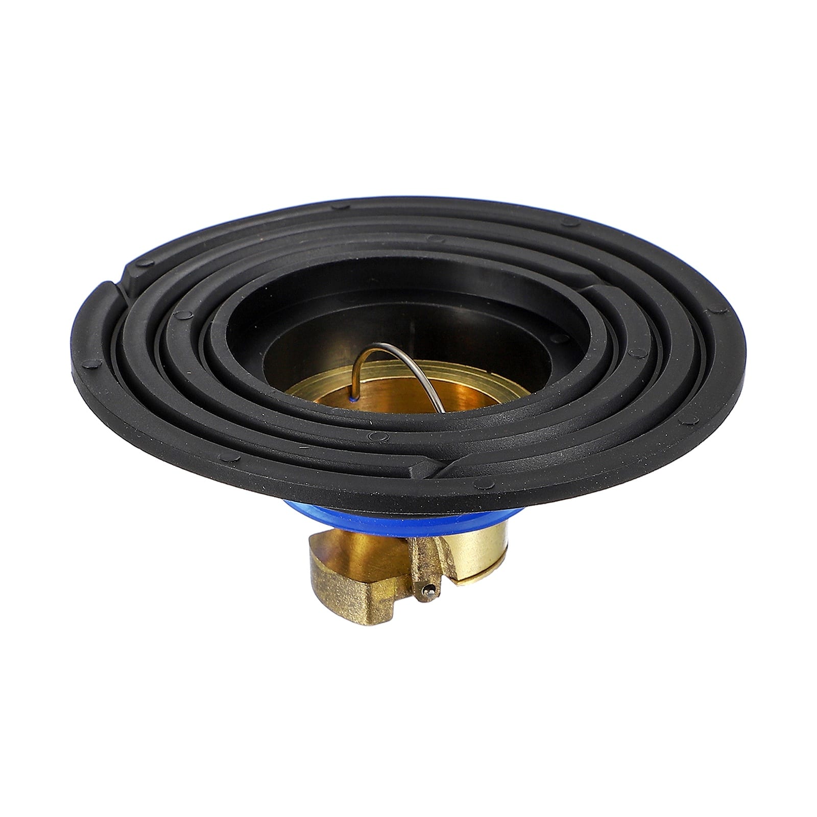 Unique Bargains - Odor Proof Floor Drain, Brass Floor Drain w/ Rubber Adaptor for 1.9-3.9" Caliber Pipes Tubes Bathroom/Kitchen - Gold