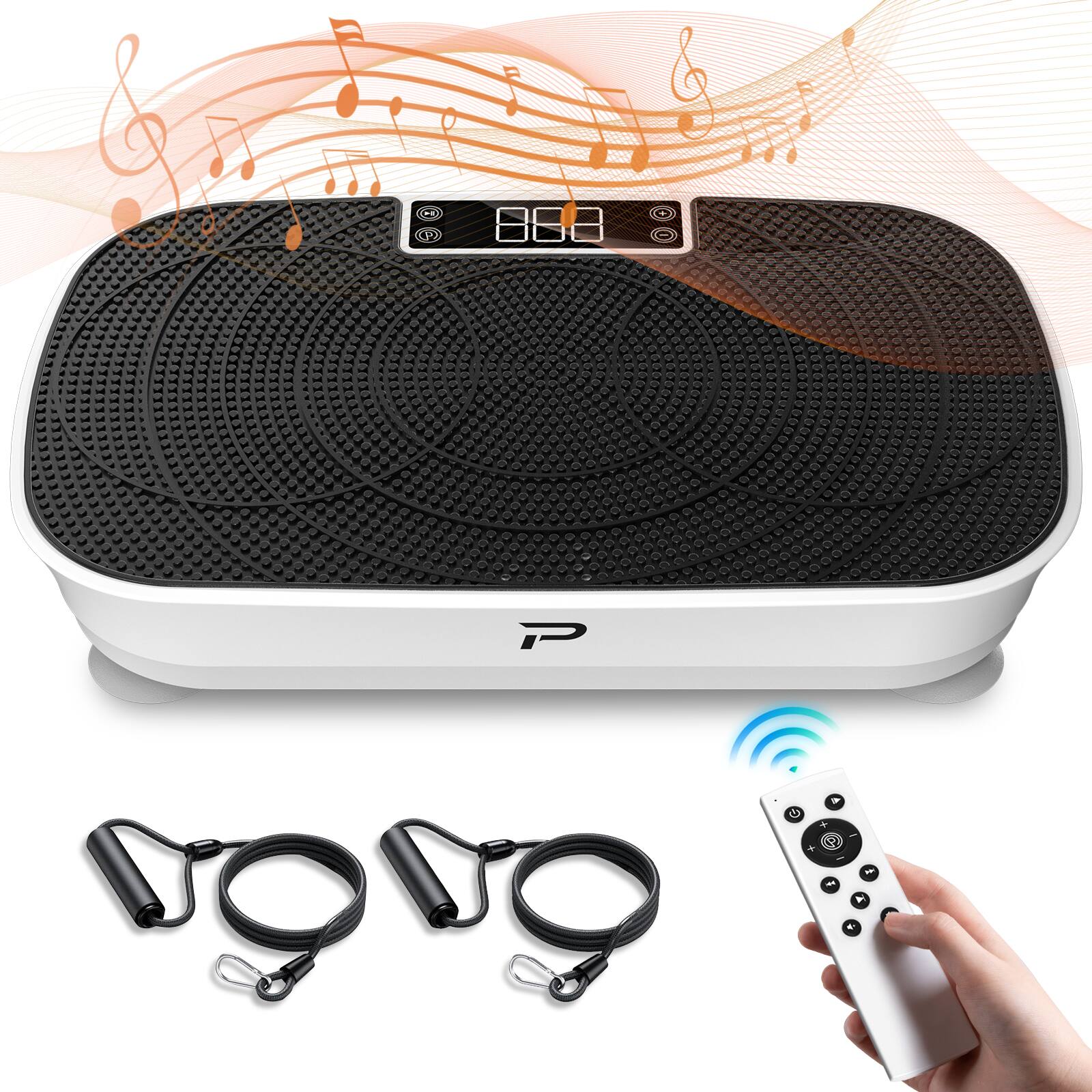 Alt View 6. KERDOM - Vibration Plate Exercise Machine with Bluetooth 99 Speed Levels for Weight Loss, Lymphatic Drainage, Home Fitness - Black.