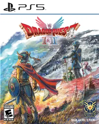 C 00 PS5 TM DRAGONQUEST TM I & II HD-2D REMAKE EVERYONE 10+ E 10+ ESRB THE ERDRICK TRILOGY SQUARE ENIX - E10+ (Everyone 10+)