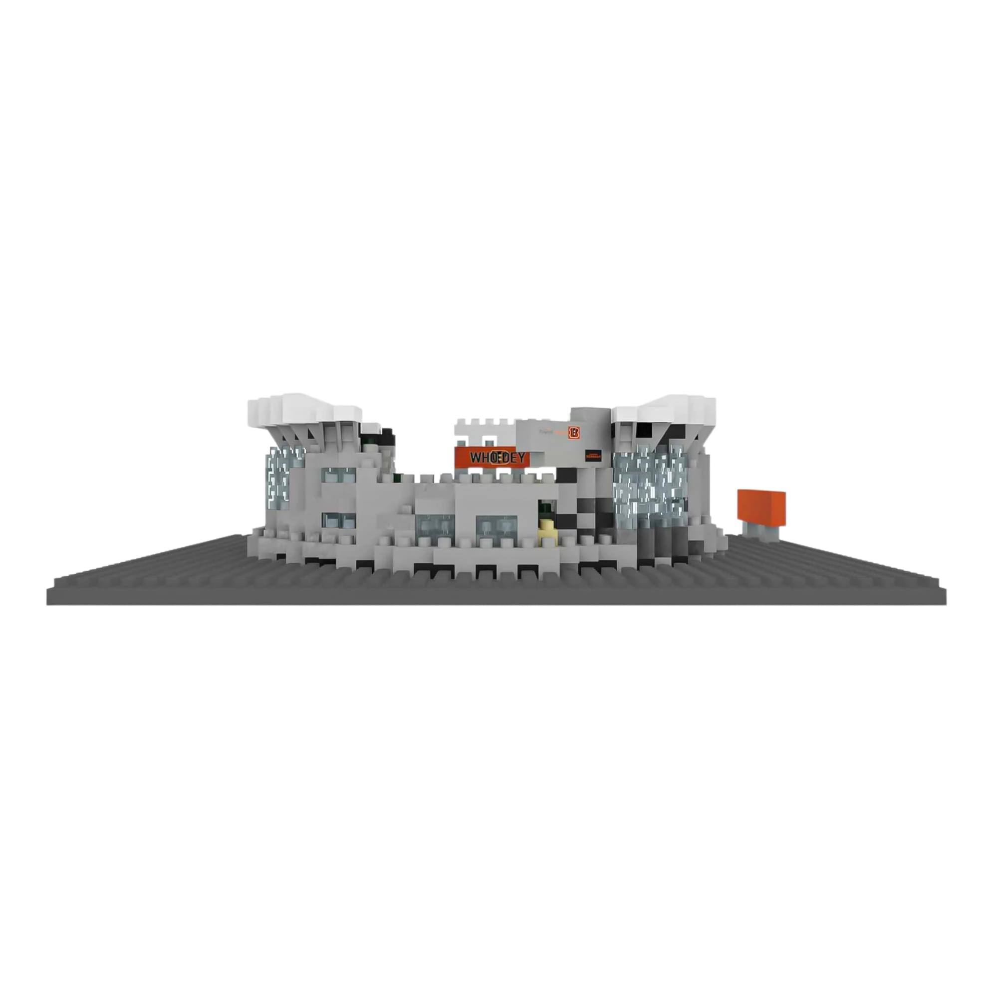 Alt View 10. Forever Collectibles - Cincinnati Bengals NFL BRXLZ Mini Stadium 811-Piece Building Block Set - Grey.