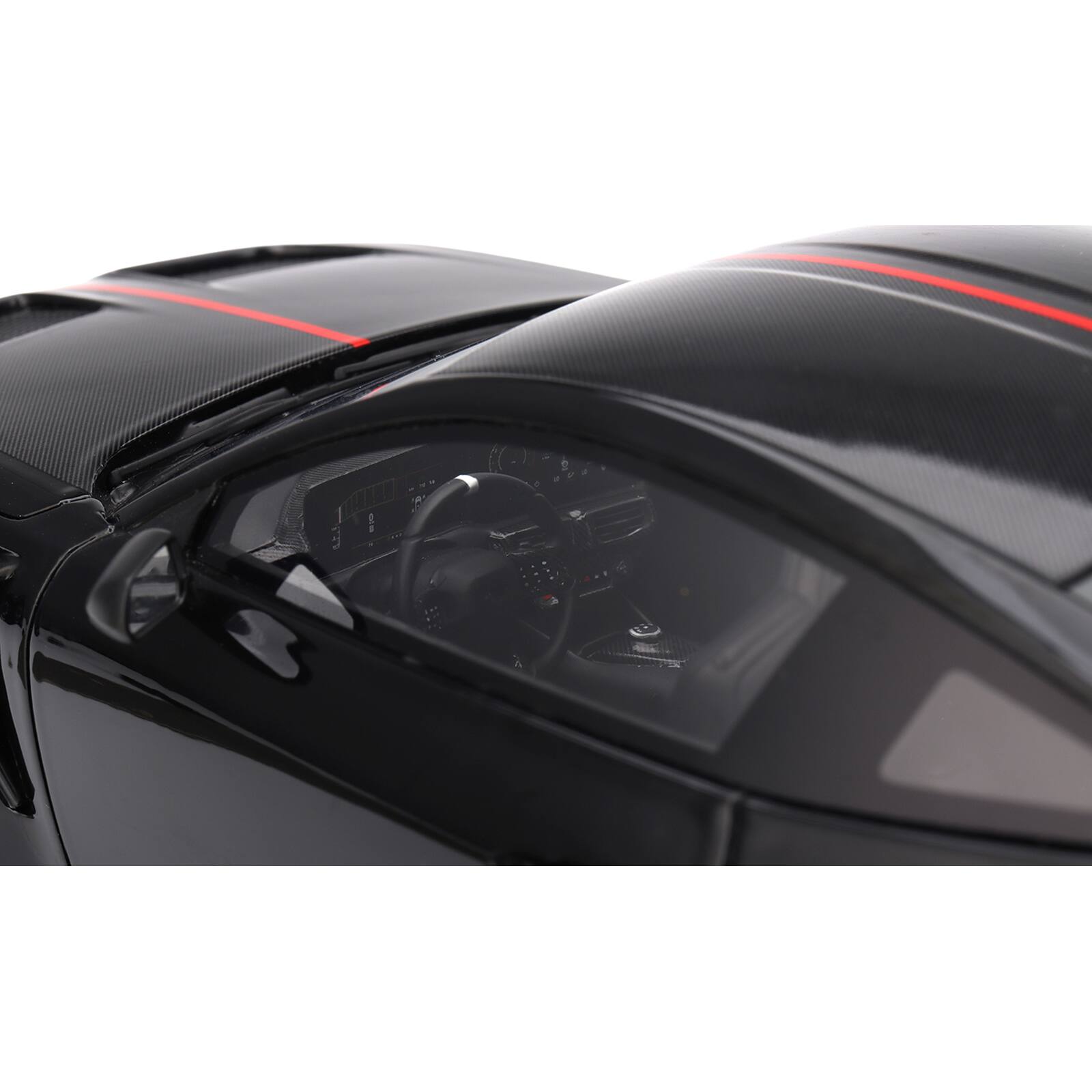 Alt View 1. Top Speed - Ford Mustang GTD Shadow Black with Red Stripe 1/18 Model Car by Top Speed.