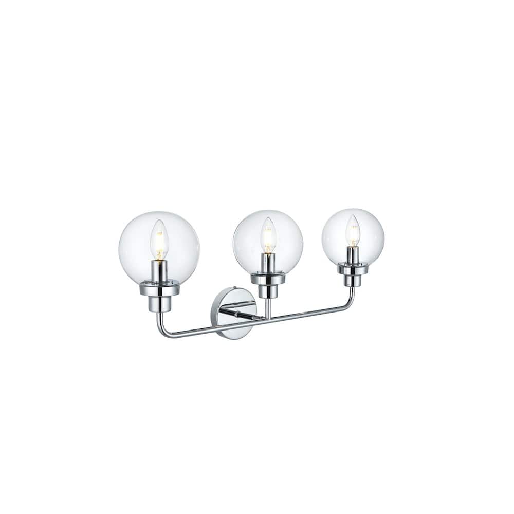 Living District - Hanson 28 inch Wall Sconce in Chrome - Chrome And Clear price history on PriceWatchPro