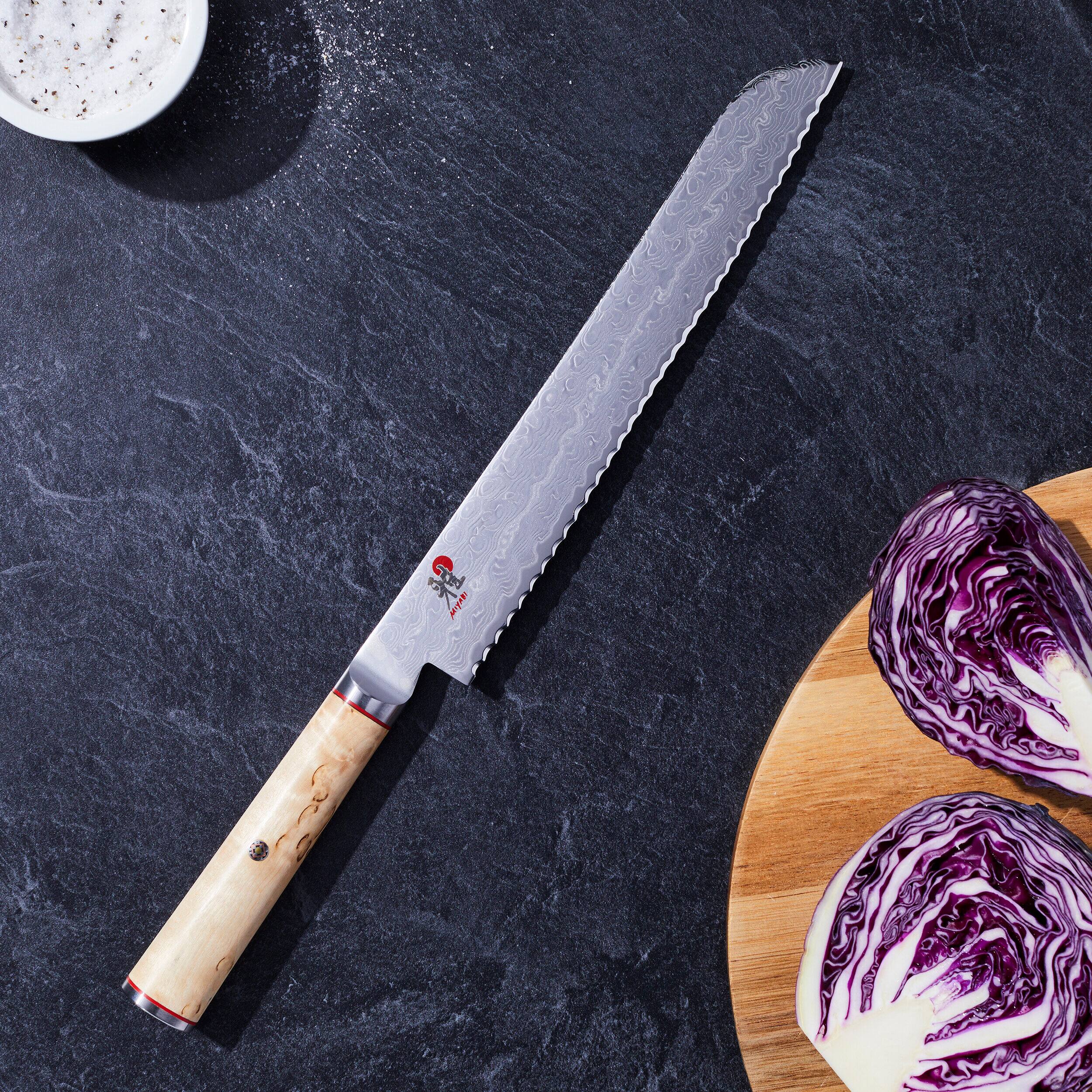 Alt View 1. Miyabi - Miyabi Birchwood SG2 9-inch Bread Knife - Stainless Steel.