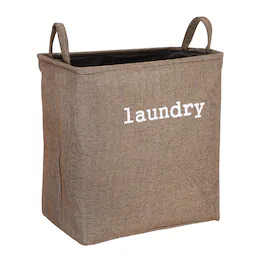 Unique Bargains - Laundry Hamper Collapsible with Handles, 14x10.2x15.7 Inch Foldable Storage for Clothes, Blankets, Bedroom, Bathroom - Brown