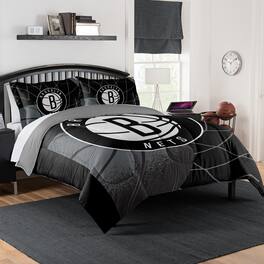 Sweet Home Collection - NBA Brooklyn Nets Comforter & Pillow Sham Set- Full/Queen - Multicolored