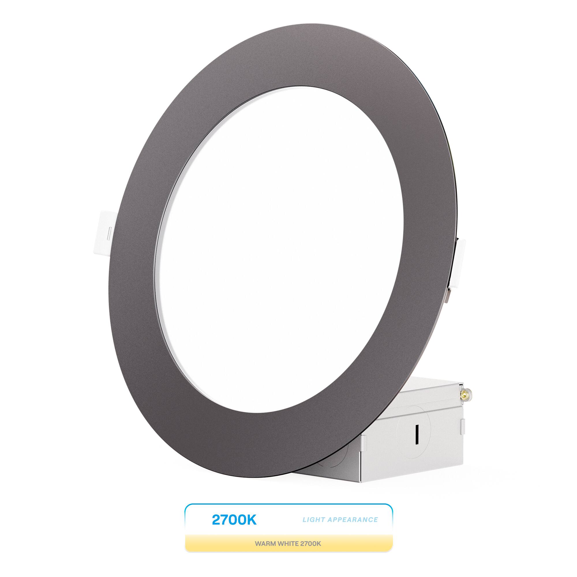 Infibrite - 6 In. Ultra-Thin Recessed LED Downlight 12W 1050LM Soft white Wet Rated, Triac Dimmable Trim 24-Pack - Black price history on PriceWatchPro