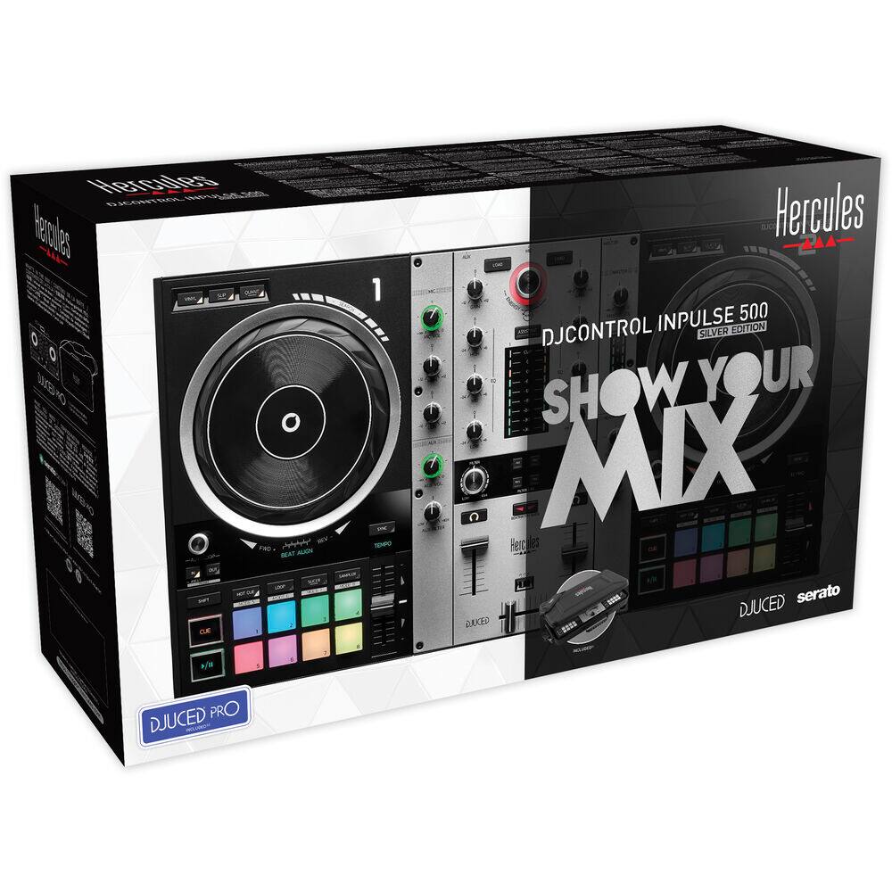 Hercules DJ Control INPULSE 500 SILVER EDITION  
SHOW YOUR MIX  
DJUCED PRO  
serato