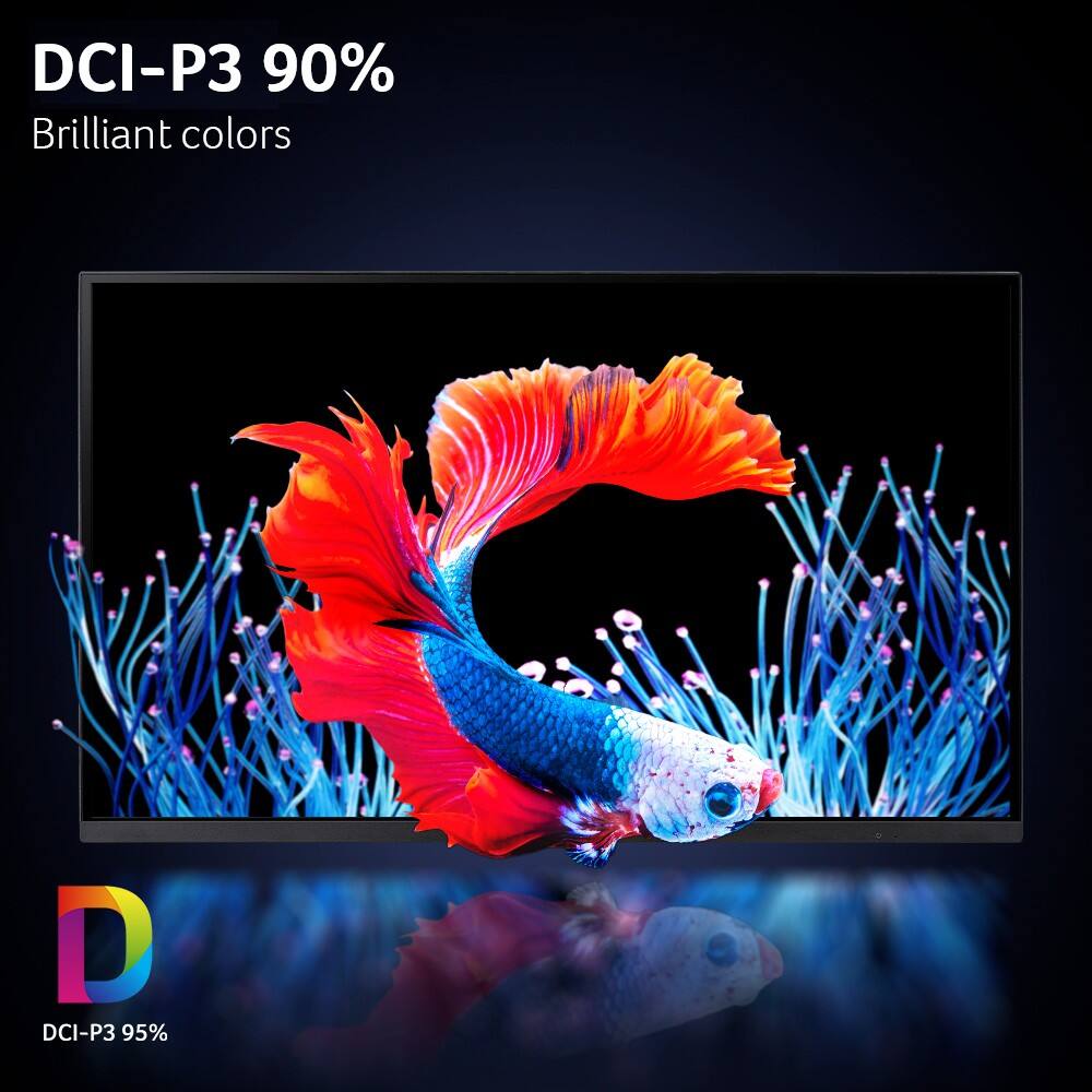 DCI-P3 90%  
Brilliant colors  

DCI-P3 95%