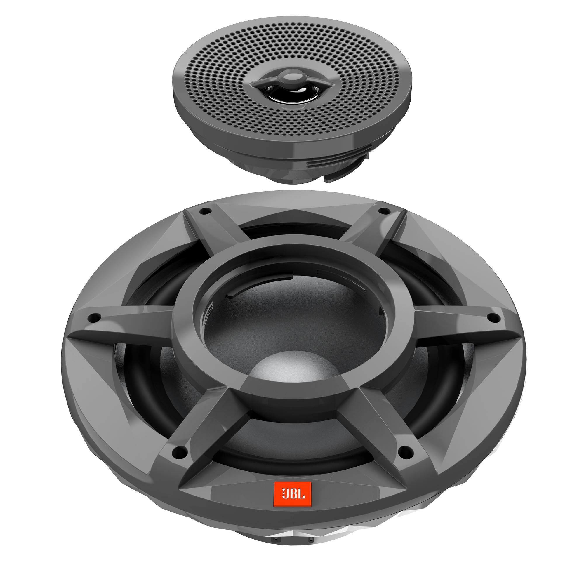 Alt View 5. JBL - JBL MARINESTADIUM82M 8" (200mm) Stadium Marine Three-Way Convertible Speakers - Pair - Black/Gray.
