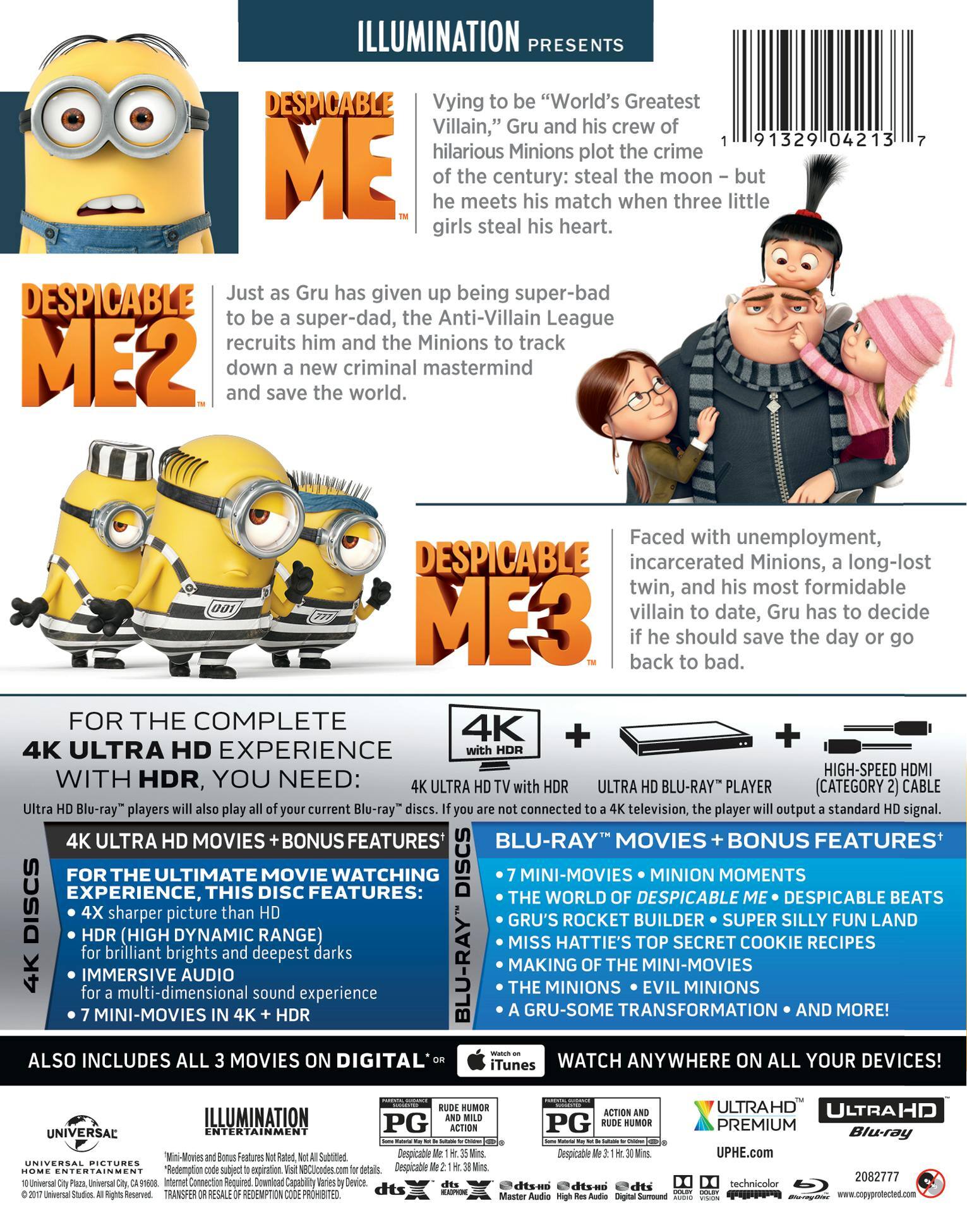 Angle. Illumination Presents 3 Movie Collection   - 4K Blu-Ray.