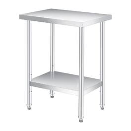 Acekool - Stainless Steel Prep Table 24x18 Inches, Heavy Duty Commercial Work Table