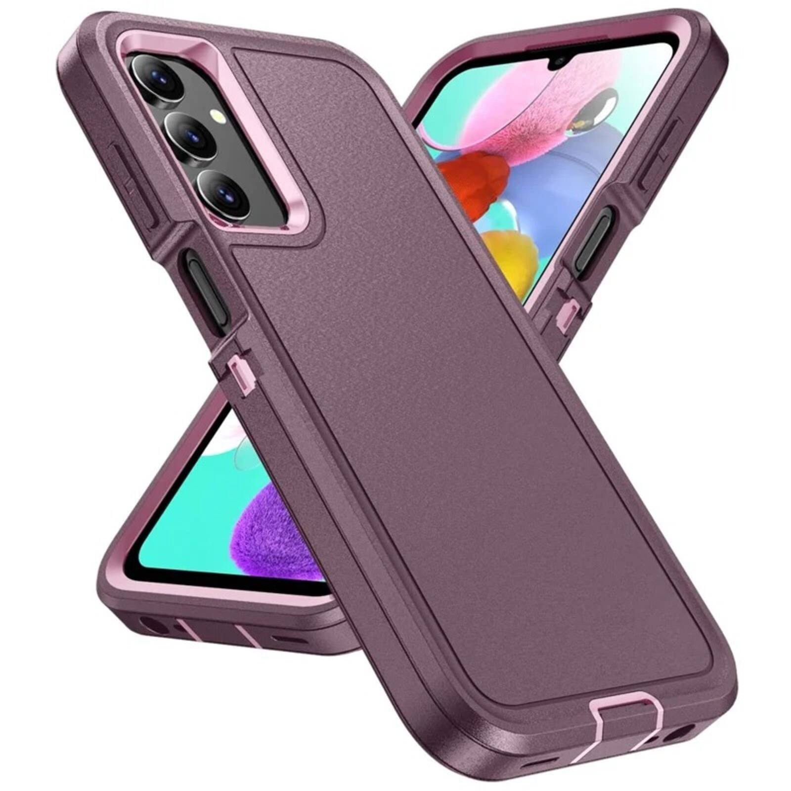 Angle. UUCOVER - Heavy Duty Case For Samsung Galaxy A16 5G/4G, Dual Layer Drop Protection Rugged Bumper Shockproof Shell Protective Cover - B.
