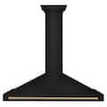 ZLINE - 48 inches - Convertible & Externally Vented - Wall Range Hood - Black Stainless Steel