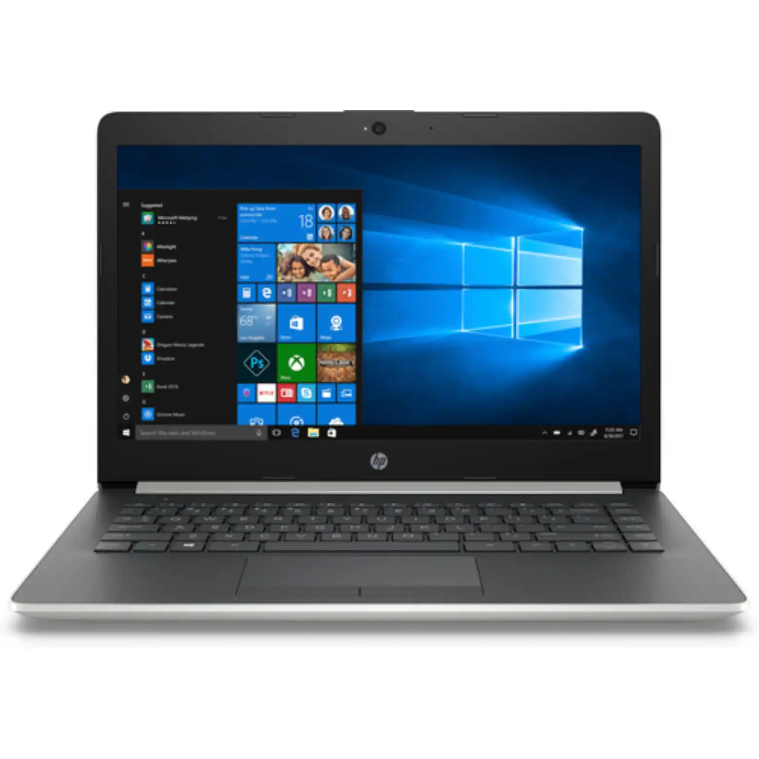 Front. HP - 14-cm0062st 14" AMD Ryzen 5 2500U 2 GHz up to 3.6 GHz 8 GB DDR4 1 TB HDD Windows 11 - Silver.