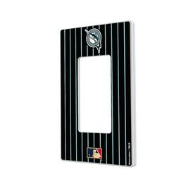 Keyscaper - Miami Marlins 1993-2011 Cooperstown Pinstripe Single Rocker Light Switch Plate - Multicolor