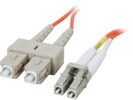 Cables to Go - C2G 33154 OM1 Fiber Optic Cable - LC-SC 62.5/125 Duplex Multimode PVC Fiber Cable, Orange (3.3 Feet, 1 Meter)