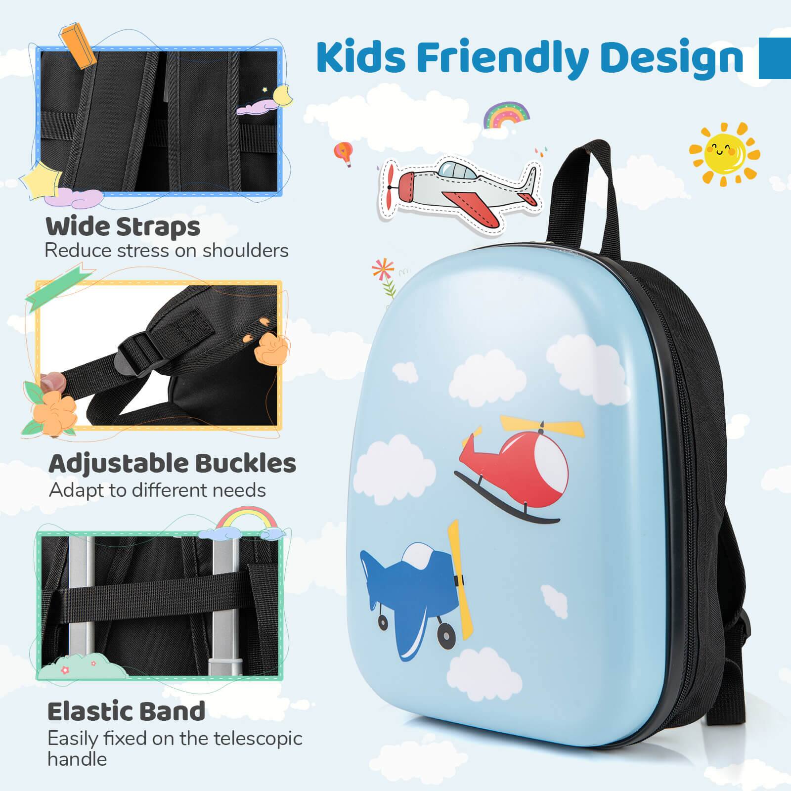 Kids Friendly Design

- Wide Straps
  - Reduce stress on shoulders

- Adjustable Buckles
  - Adapt to different needs

- Elastic Band
  - Easily fixed on the telescopic handle