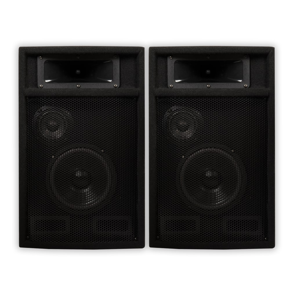 Front. Acoustic Audio by Goldwood - PA-365X Passive 6.5" DJ Speakers PA Karaoke 3-Way Studio Home Audio - Black.