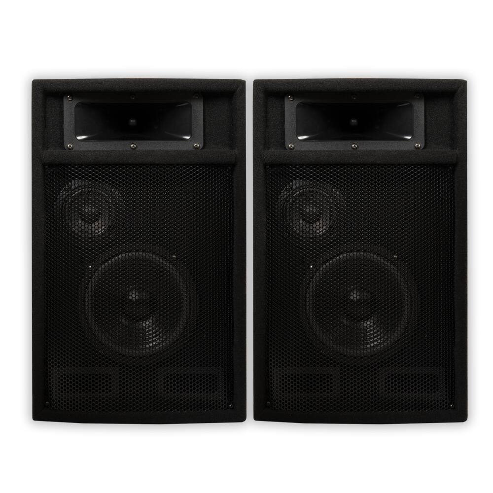 Front. Acoustic Audio by Goldwood - PA-365X Passive 6.5" DJ Speakers PA Karaoke 3-Way Studio Home Audio - Black.