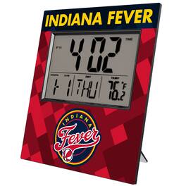 Keyscaper - Indiana Fever Color Block Digital Desk Clock - Multicolor