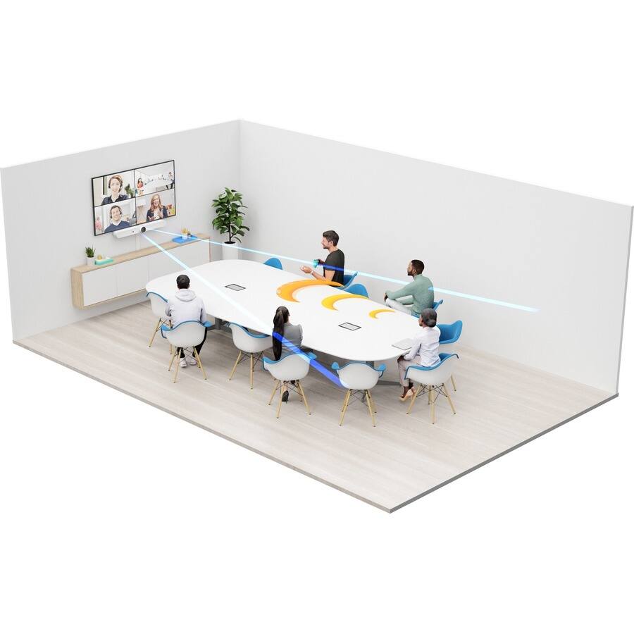 Alt View 4. Logitech - Logitech Rally Bar Mini All-In-One Video Bar for Small to Medium Rooms, White - 3840 x 2160 Video - 120&deg; Angle - 4x.