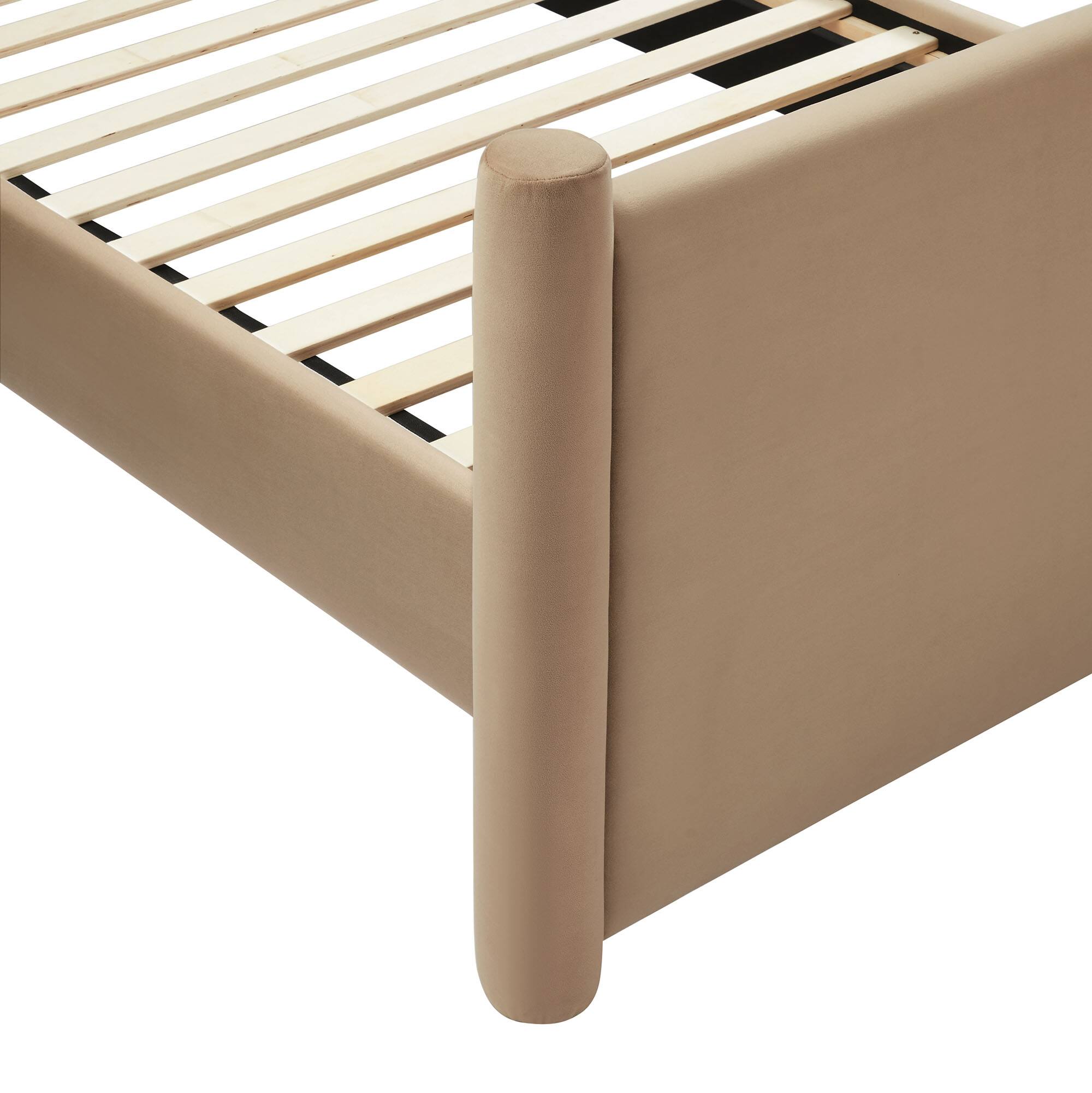 Alt View 4. Modway - Maven King Size Fabric Upholstered Platform Bed - Ivory.