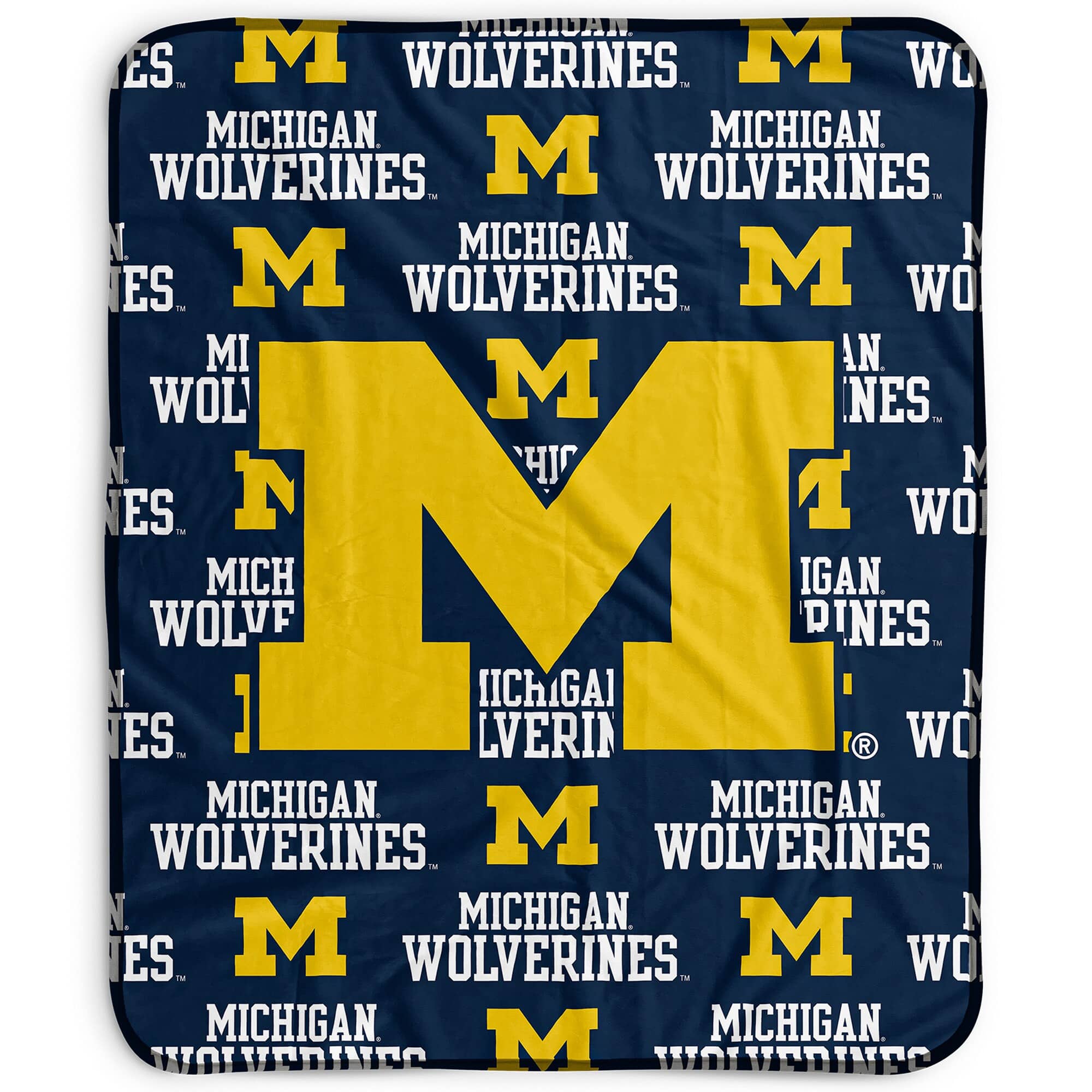 Pegasus - Michigan Wolverines 50" x 60" Repeat Wordmark Fleece Blanket - Multicolor
